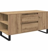 VidaXL Salontafel Artisan Eiken 102 x 44,5 x 50 cm Bewerkt hout