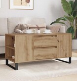 VidaXL Salontafel Artisan Eiken 102 x 44,5 x 50 cm Bewerkt hout