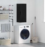 VidaXL Wandkast Zwart Eiken 34,5 x 34 x 90 cm Bewerkt hout