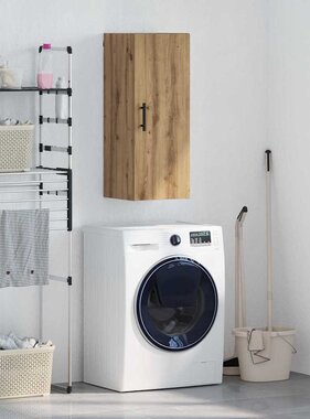 VidaXL Wandkast Artisan Eiken 34,5 x 34 x 90 cm Bewerkt hout