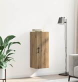 VidaXL Wandkast Artisan Eiken 34,5 x 34 x 90 cm Bewerkt hout