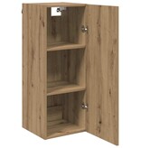 VidaXL Wandkast Artisan Eiken 34,5 x 34 x 90 cm Bewerkt hout