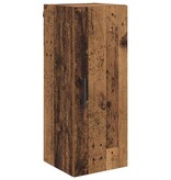 VidaXL Wandkast Oud Hout 34,5 x 34 x 90 cm Bewerkt hout