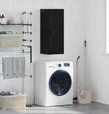 VidaXL Wandkast Zwart Eiken 34,5 x 34 x 90 cm Bewerkt hout