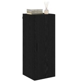 VidaXL Wandkast Zwart Eiken 34,5 x 34 x 90 cm Bewerkt hout