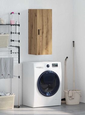 VidaXL Wandkast Artisan Eiken 34,5 x 34 x 90 cm Bewerkt hout