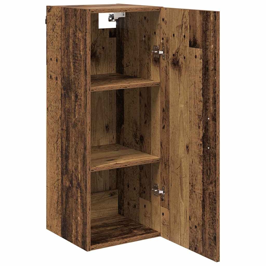VidaXL Wandkast Oud Hout 34,5 x 34 x 90 cm Bewerkt hout