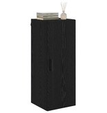 VidaXL Wandkast Zwart Eiken 34,5 x 34 x 90 cm Bewerkt hout