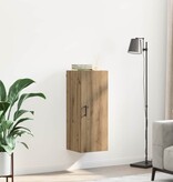 VidaXL Wandkast Artisan Eiken 34,5 x 34 x 90 cm Bewerkt hout