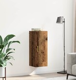 VidaXL Wandkast Oud Hout 34,5 x 34 x 90 cm Bewerkt hout