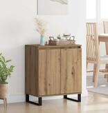 VidaXL Dressoir Artisan Eiken 60 x 35 x 70 cm Bewerkt hout