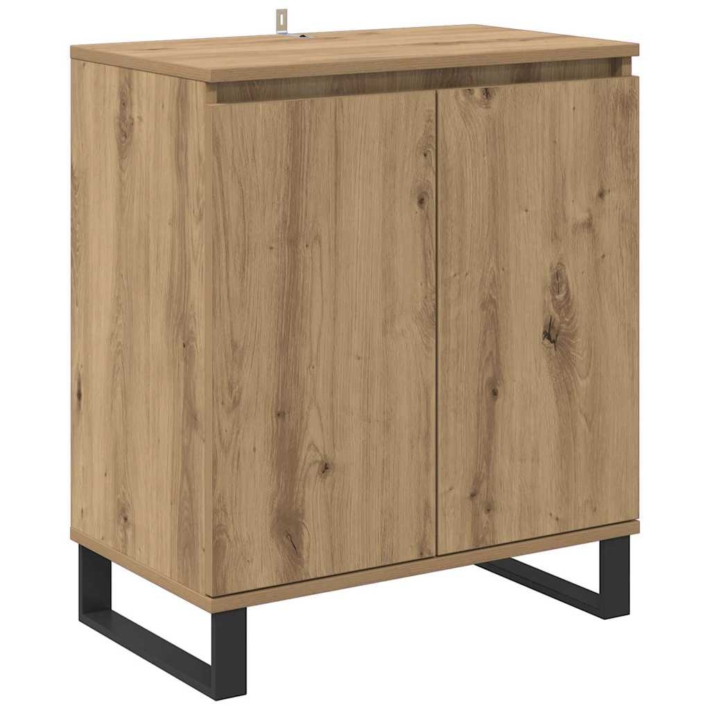 VidaXL Dressoir Artisan Eiken 60 x 35 x 70 cm Bewerkt hout