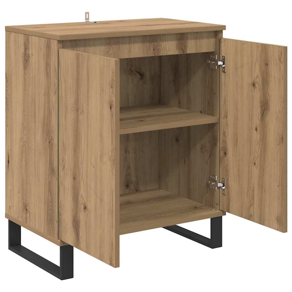 VidaXL Dressoir Artisan Eiken 60 x 35 x 70 cm Bewerkt hout