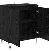 VidaXL Dressoir Zwart Eiken 60 x 35 x 70 cm Bewerkt hout