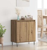 VidaXL Dressoir Artisan Eiken 60 x 35 x 70 cm Bewerkt hout