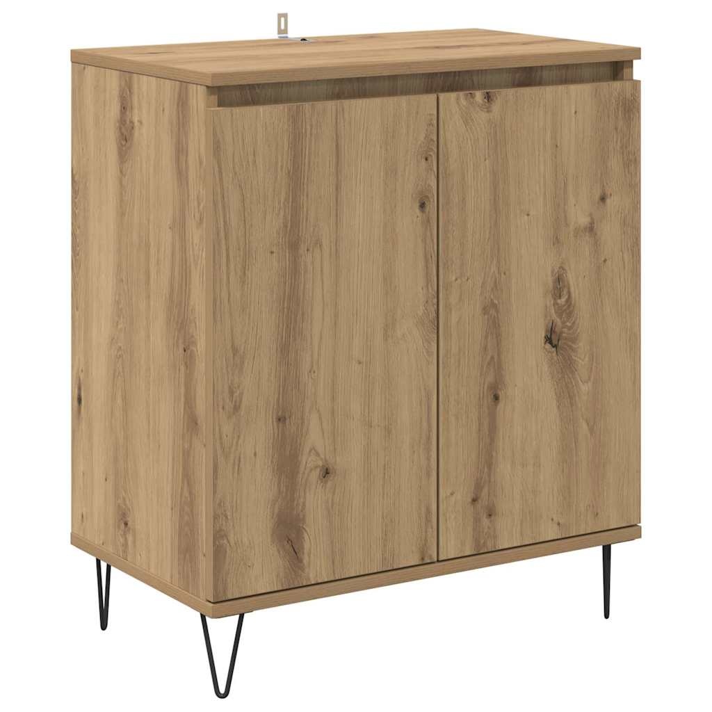 VidaXL Dressoir Artisan Eiken 60 x 35 x 70 cm Bewerkt hout