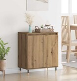 VidaXL Dressoir Artisan Eiken 60 x 35 x 70 cm Bewerkt hout