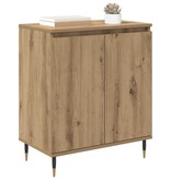 VidaXL Dressoir Artisan Eiken 60 x 35 x 70 cm Bewerkt hout
