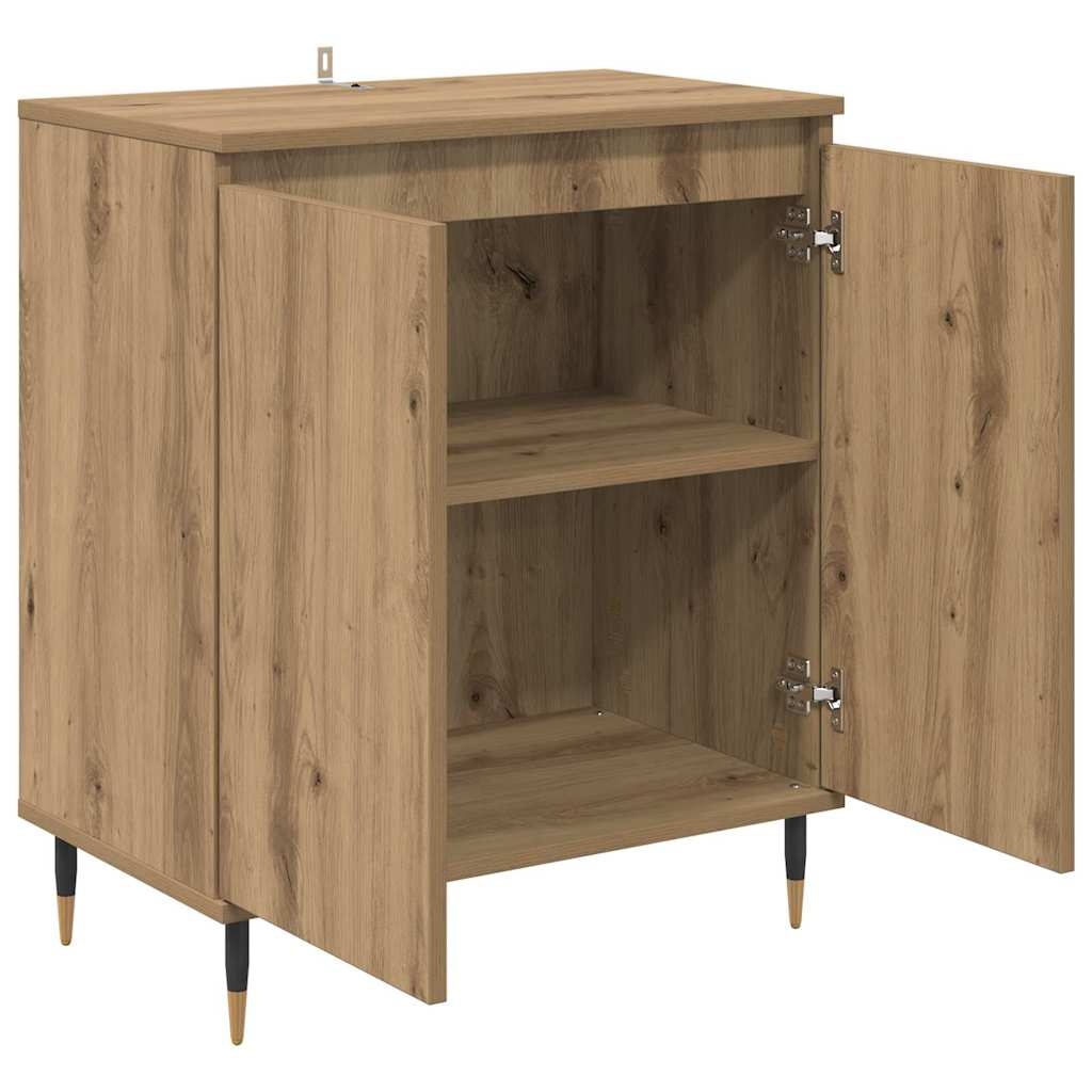 VidaXL Dressoir Artisan Eiken 60 x 35 x 70 cm Bewerkt hout