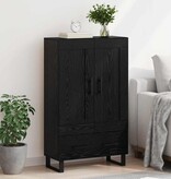 VidaXL Highboard met lade Zwart Eiken 69,5 x 31 x 115 cm Bewerkt hout