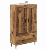 VidaXL Highboard met lade Oud Hout 69,5 x 31 x 115 cm Bewerkt hout