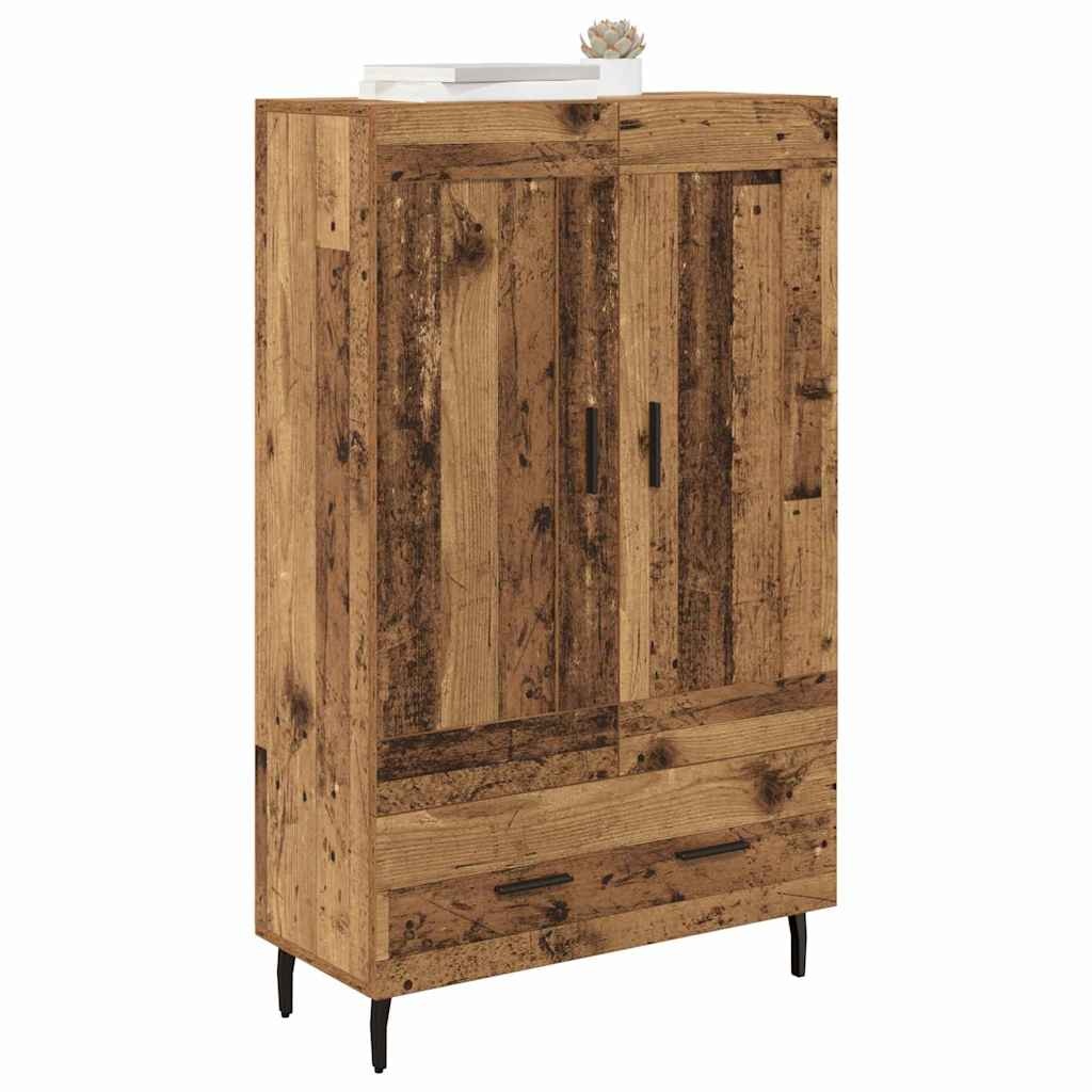 VidaXL Highboard met lade Oud Hout 69,5 x 31 x 115 cm Bewerkt hout