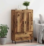 VidaXL Highboard met lade Oud Hout 69,5 x 31 x 115 cm Bewerkt hout