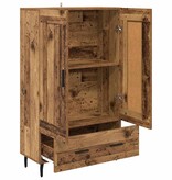 VidaXL Highboard met lade Oud Hout 69,5 x 31 x 115 cm Bewerkt hout
