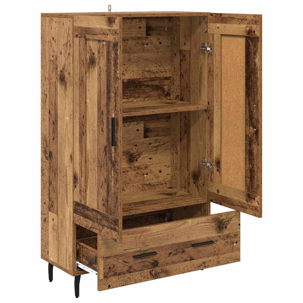 VidaXL Highboard met lade Oud Hout 69,5 x 31 x 115 cm Bewerkt hout
