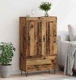 VidaXL Highboard met lade Oud Hout 69,5 x 31 x 115 cm Bewerkt hout