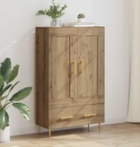 VidaXL Highboard Artisan Eiken 69,5 x 31 x 115 cm Bewerkt hout