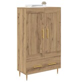 VidaXL Highboard Artisan Eiken 69,5 x 31 x 115 cm Bewerkt hout