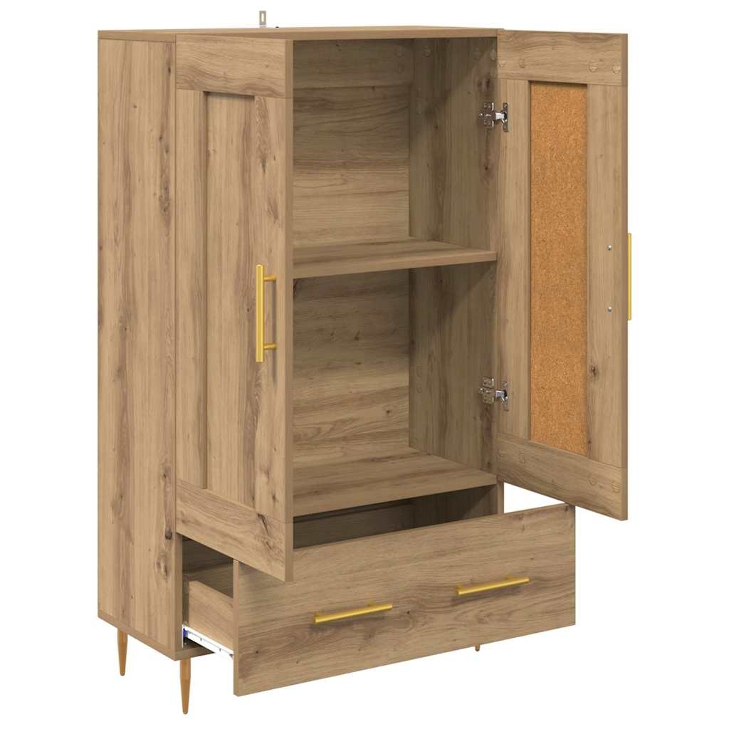 VidaXL Highboard Artisan Eiken 69,5 x 31 x 115 cm Bewerkt hout