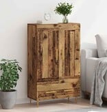 VidaXL Highboard met lade Oud Hout 69,5 x 31 x 115 cm Bewerkt hout