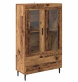 VidaXL Highboard met lade Oud Hout 69,5 x 31 x 115 cm Bewerkt hout