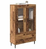 VidaXL Highboard met lade Oud Hout 69,5 x 31 x 115 cm Bewerkt hout