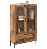 VidaXL Highboard Corona Oud Hout 69,5 x 31 x 115 cm Bewerkt hout