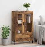 VidaXL Highboard Corona Oud Hout 69,5 x 31 x 115 cm Bewerkt hout
