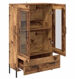 VidaXL Highboard Corona Oud Hout 69,5 x 31 x 115 cm Bewerkt hout