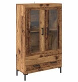 VidaXL Highboard met lade Oud Hout 69,5 x 31 x 115 cm Bewerkt hout