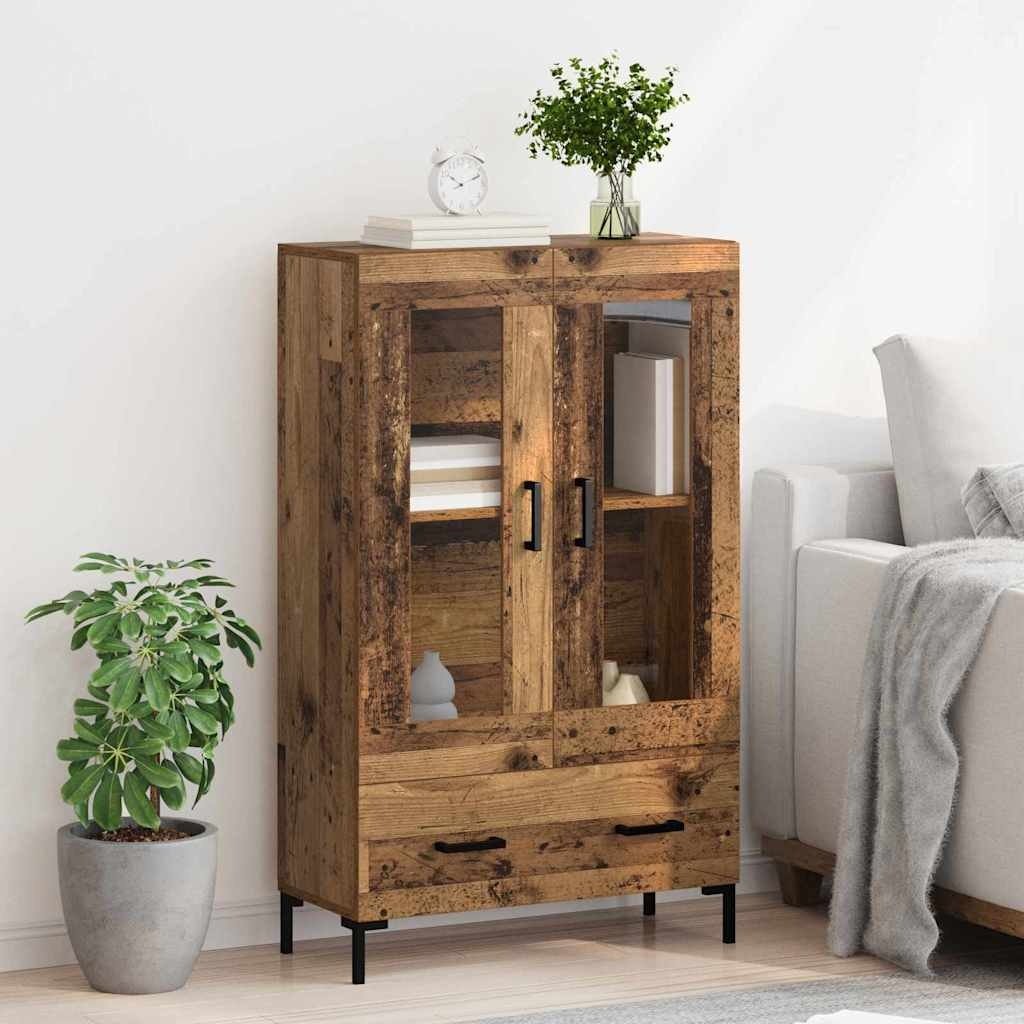 VidaXL Highboard met lade Oud Hout 69,5 x 31 x 115 cm Bewerkt hout