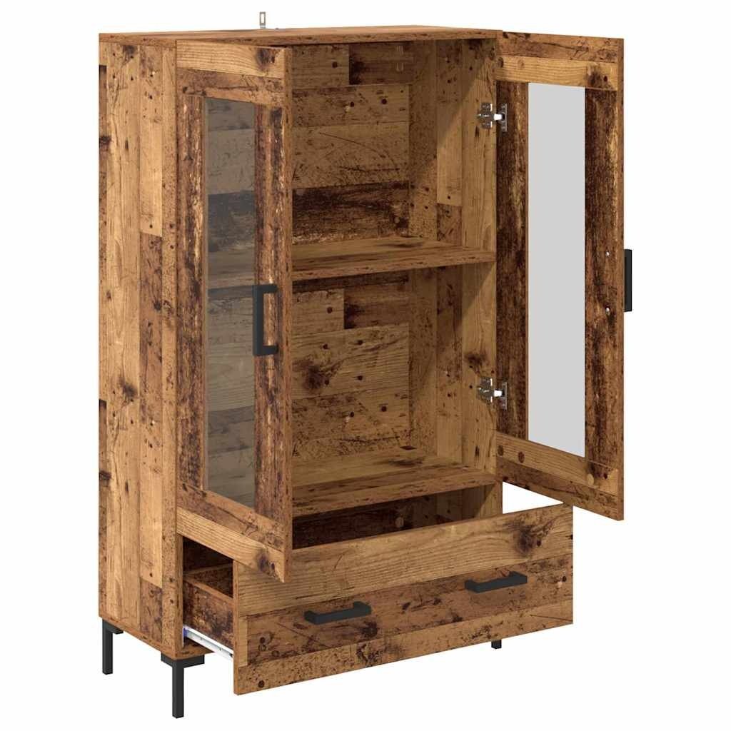 VidaXL Highboard met lade Oud Hout 69,5 x 31 x 115 cm Bewerkt hout