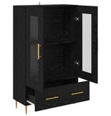 VidaXL Highboard met lade Zwart Eiken 69,5 x 31 x 115 cm