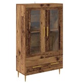 VidaXL Highboard Oud Hout 69,5 x 31 x 115 cm Geengineerd Hout en Glas