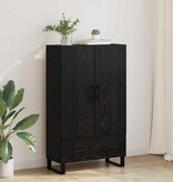 VidaXL Highboard met lade Zwart Eiken 69,5 x 30 x 115 cm Bewerkt hout