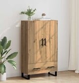 VidaXL Highboard Artisan Eiken 69,5 x 30 x 115 cm Bewerkt hout