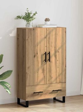 VidaXL Highboard Artisan Eiken 69,5 x 30 x 115 cm Bewerkt hout