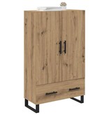 VidaXL Highboard Artisan Eiken 69,5 x 30 x 115 cm Bewerkt hout