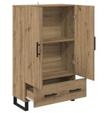 VidaXL Highboard Artisan Eiken 69,5 x 30 x 115 cm Bewerkt hout