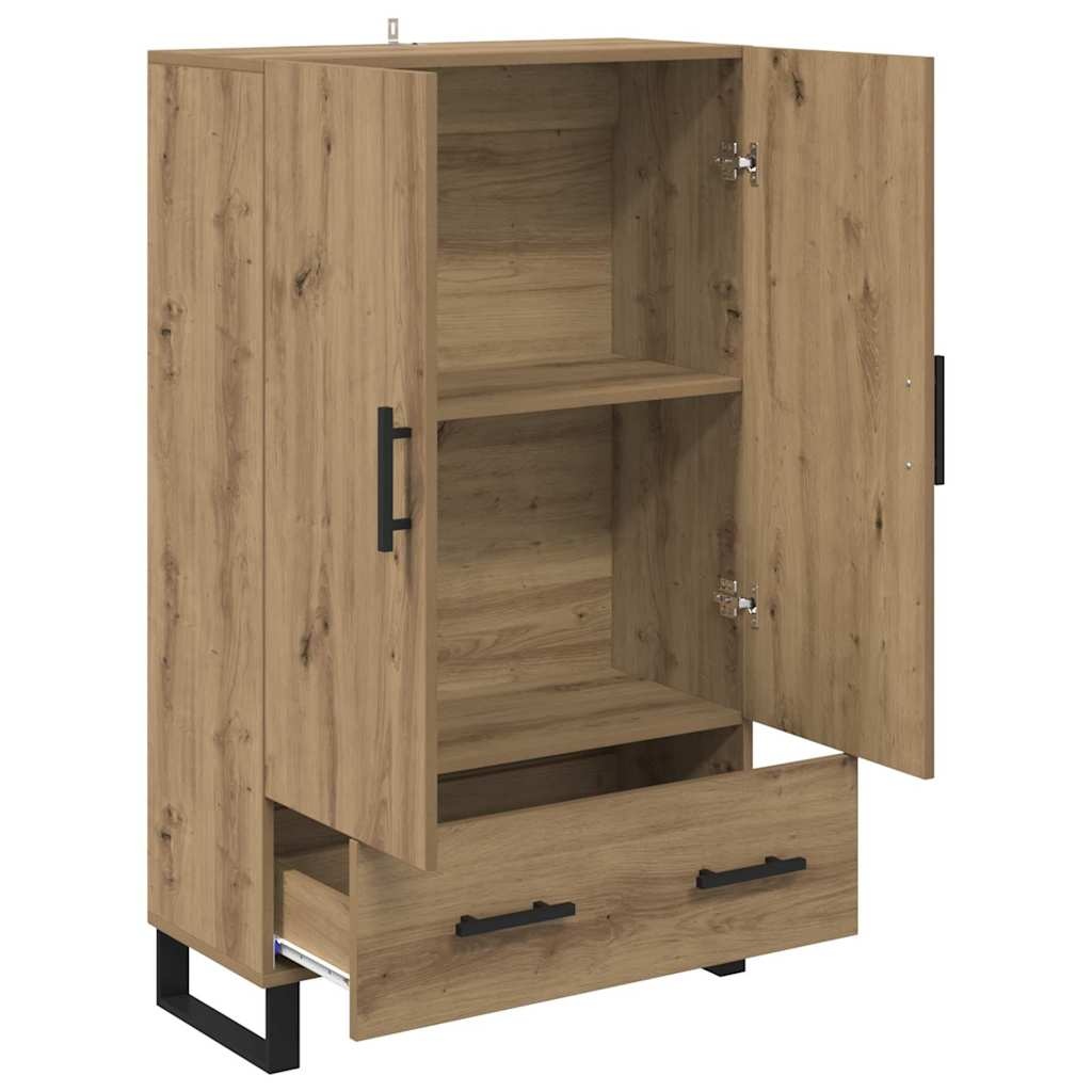 VidaXL Highboard Artisan Eiken 69,5 x 30 x 115 cm Bewerkt hout